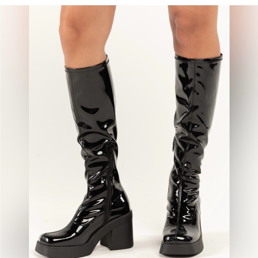 Steve Madden latex Knee-High Boots